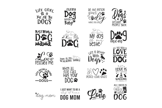 Pacchetto di design per magliette per cani