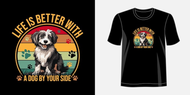 Vector dog tshirt design dog quotes tshirt design