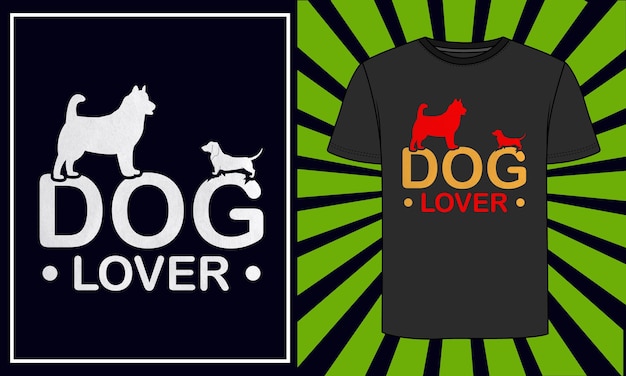 Dog tshirt design dog typography t shirt design premium vector