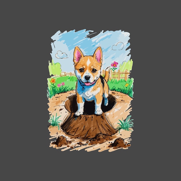 Vettore disegno di magliette per cani