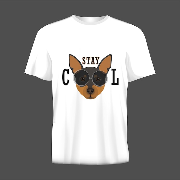 ベクトル 犬のtシャツのプリントデザイン