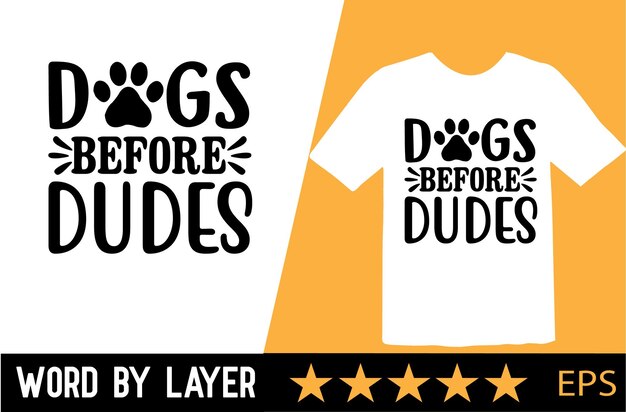 Vettore t-shirt per cani tipografia design vettoriale