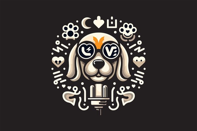 Dog typhography tshirt design vector file svg design