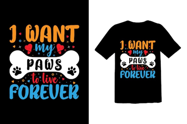 Dog typography t shirt design