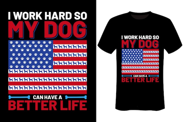 Dog Typography T Shirt Design