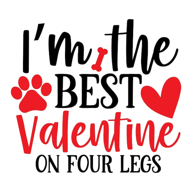 犬のバレンタイン SVG デザイン