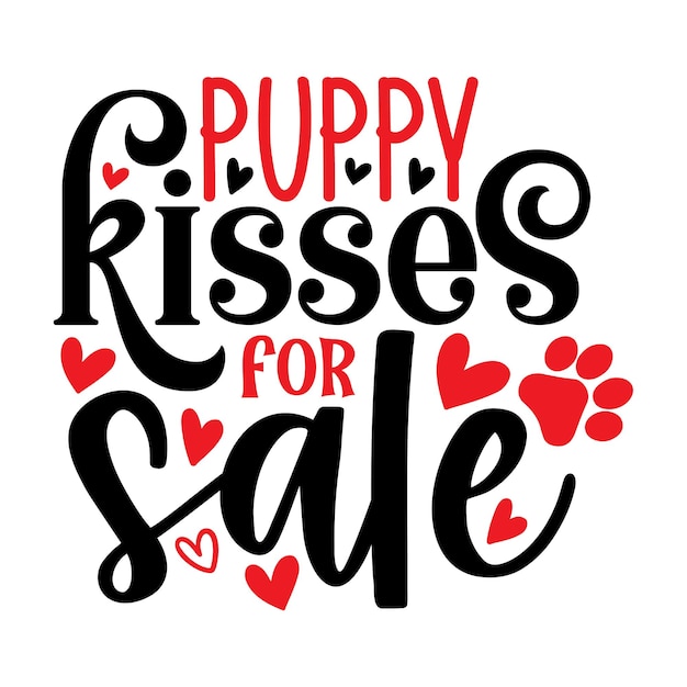 Dog Valentine SVG Design