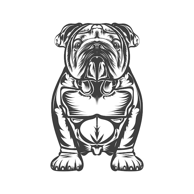 Vector dog vector illustration design template white background