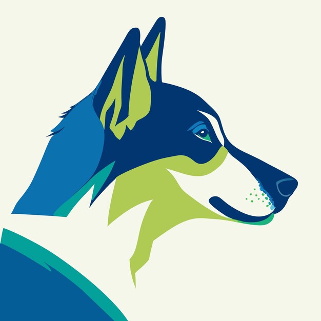 Vector dog vector illustration flat