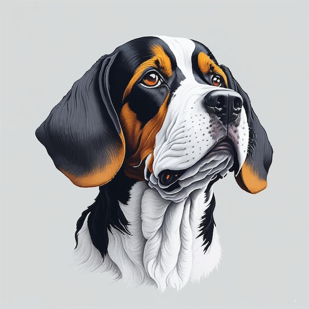 Vector dog vector illustration white background