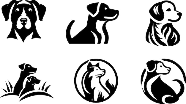 Dog vector logo concept silhouette 7