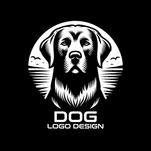 Vettore progettazione del logo vettoriale del cane