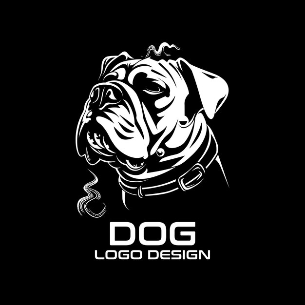 Vector dog vector logo design