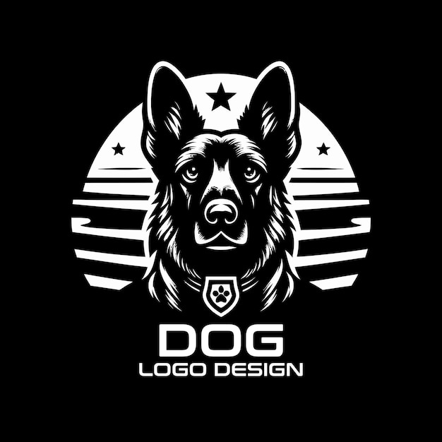 Vector dog vector logo design