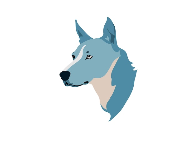 Dog vector logo illustration ai generated