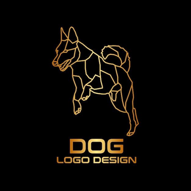 Dog vector logo ontwerp