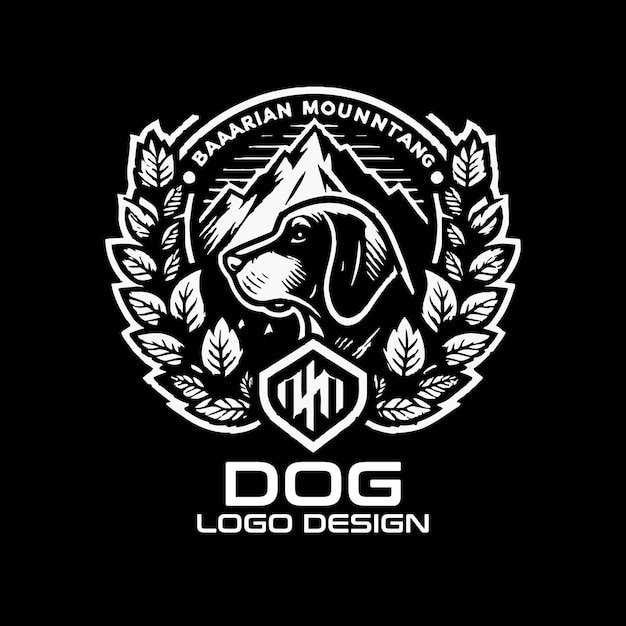 Vector dog vector logo ontwerp