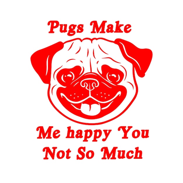 Vector dog vector and pugs dog t shirt design, dog illustrations, funny pugs dog tshirt