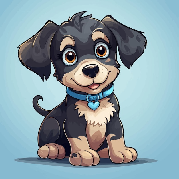 dog vector style cute cartoon