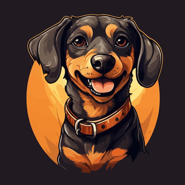 dog vector style cute cartoon