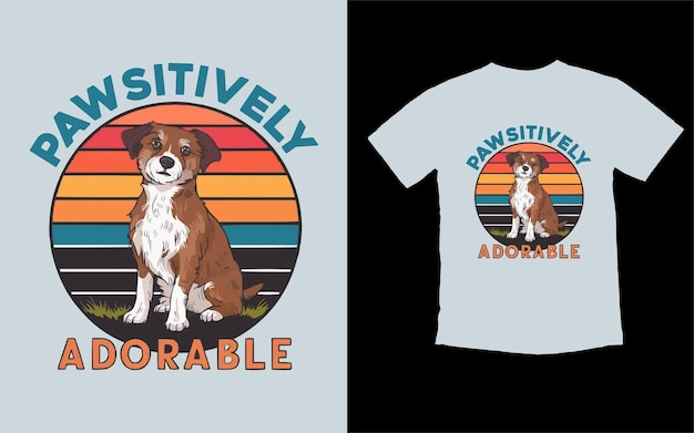 ヴィンテージtシャツ デザイン ベクトルイラスト 犬の愛好家tシャツデザイン