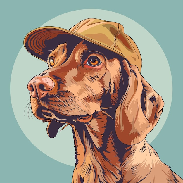 a dog with a hat on his head