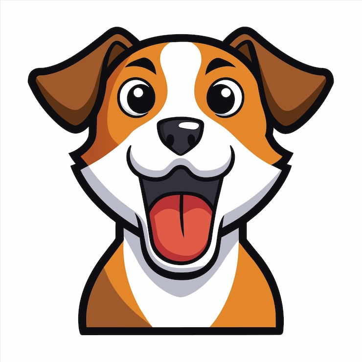 Vector a dog with its tongue out is open and the picture says quot the dog is on it quot