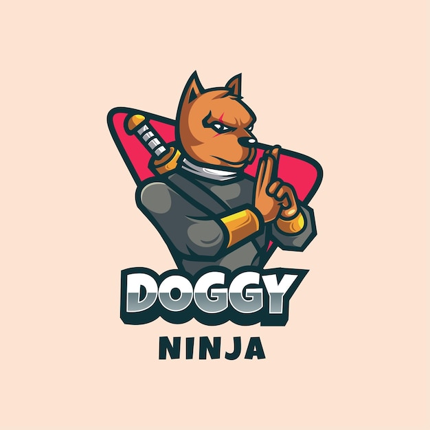 Собачий ниндзя логотип