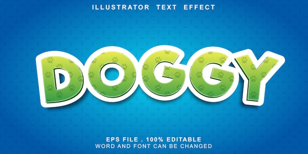 Doggy text effect editable