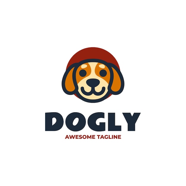 Dogly Mascot Logo Design Template