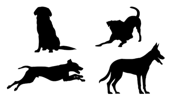 Dogs silhouettes