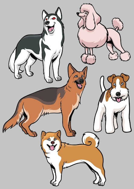 Dogs vector collection