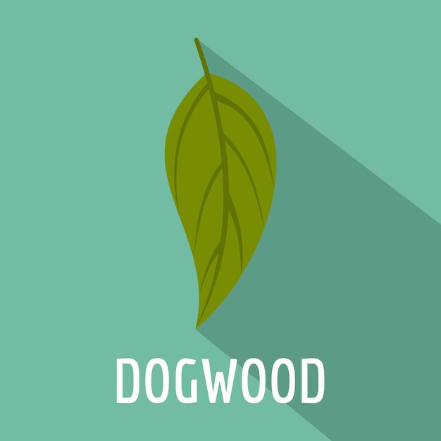 Vector dogwood leaf icon flat illustration of dogwood leaf vector icon for web