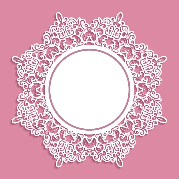 Doily decorative frame.