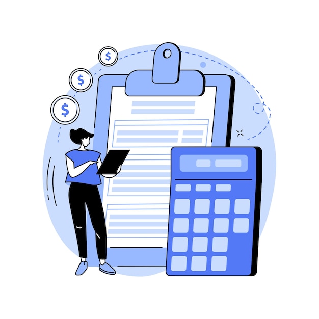 Doing your taxes abstract concept vector illustration