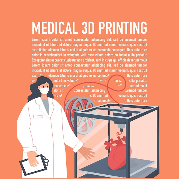 Dokter maakt inwendige organen door 3D-printer Toekomst in geneeskunde Transplantatiechirurgie technologisch