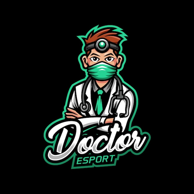 Dokter mascotte logo esport gaming