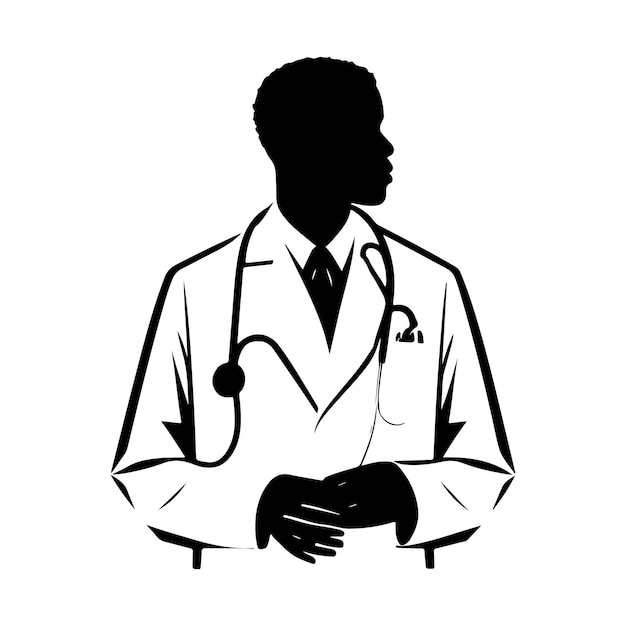 dokter silhouet vector bestand