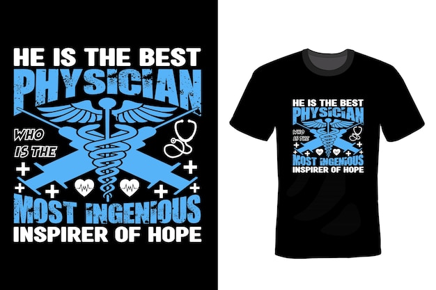 Dokter T-shirt ontwerp typografie vintage