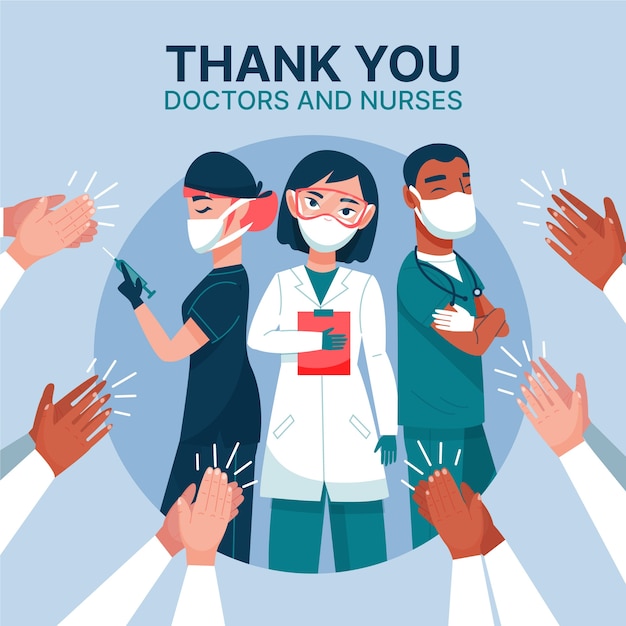 Dokters en verpleegsters bedankt