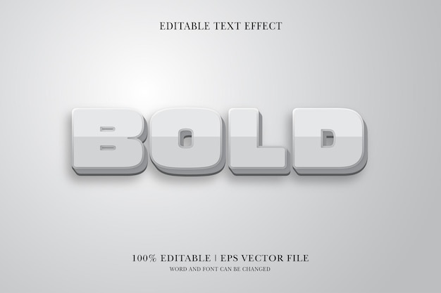 Dold Editable text Effect with 3d vector design