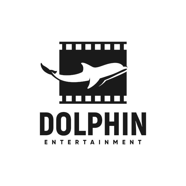 Dolfijn logo inspiratie filmstrip dieren bioscoop uniek
