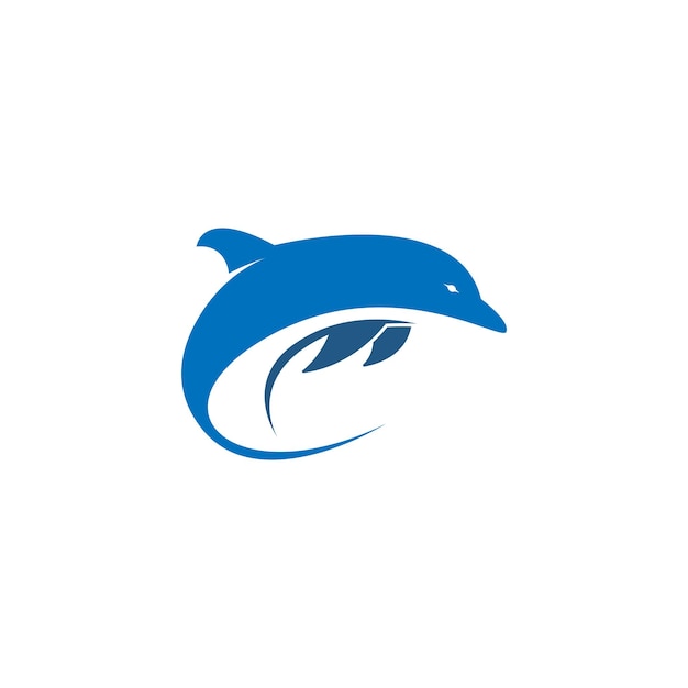 Dolfijn logo pictogram ontwerp concept vector sjabloon