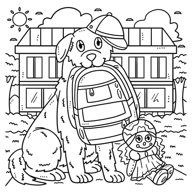 Doll Girl Isolated Coloring Page for Kids