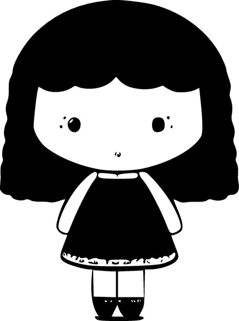 Doll High Quality Vector Logo Vector illustration ideal for Tshirt graphic