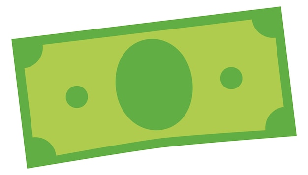 Dollar banknote icon money symbol green cash