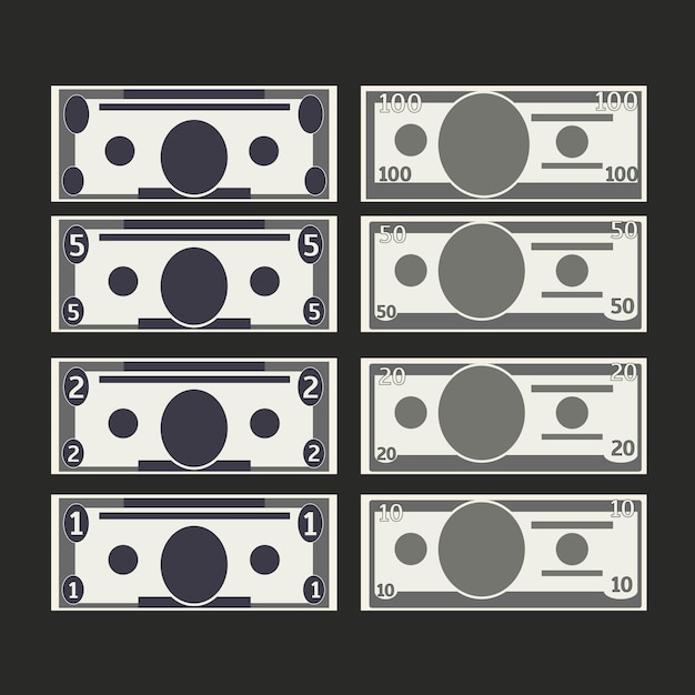 Vector dollar banknote template