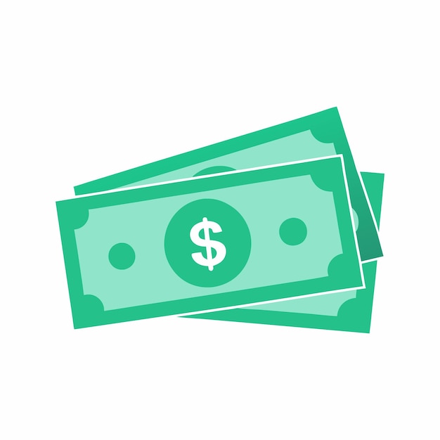 Dollar banknotes isolate on white background