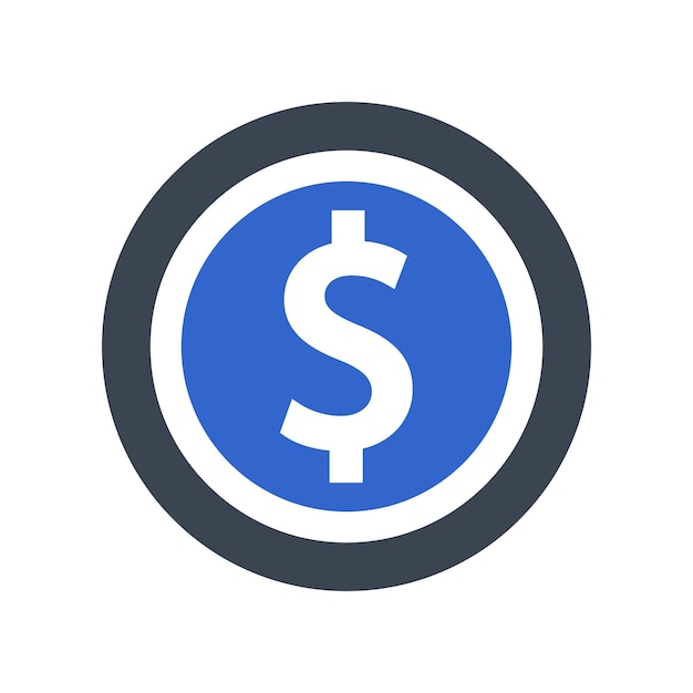 Vector dollar coin icon