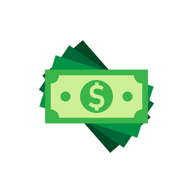 Dollar currency banknote icon in flat style dollar cash vector illustration on white isolated background banknote bill business concept